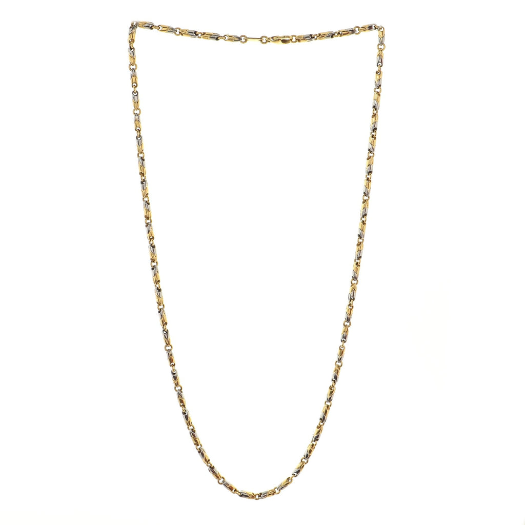 Passo Doppio Pendant Necklace 18K Yellow Gold and Stainless Steel