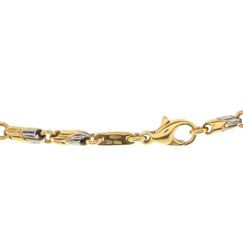 Passo Doppio Pendant Necklace 18K Yellow Gold and Stainless Steel