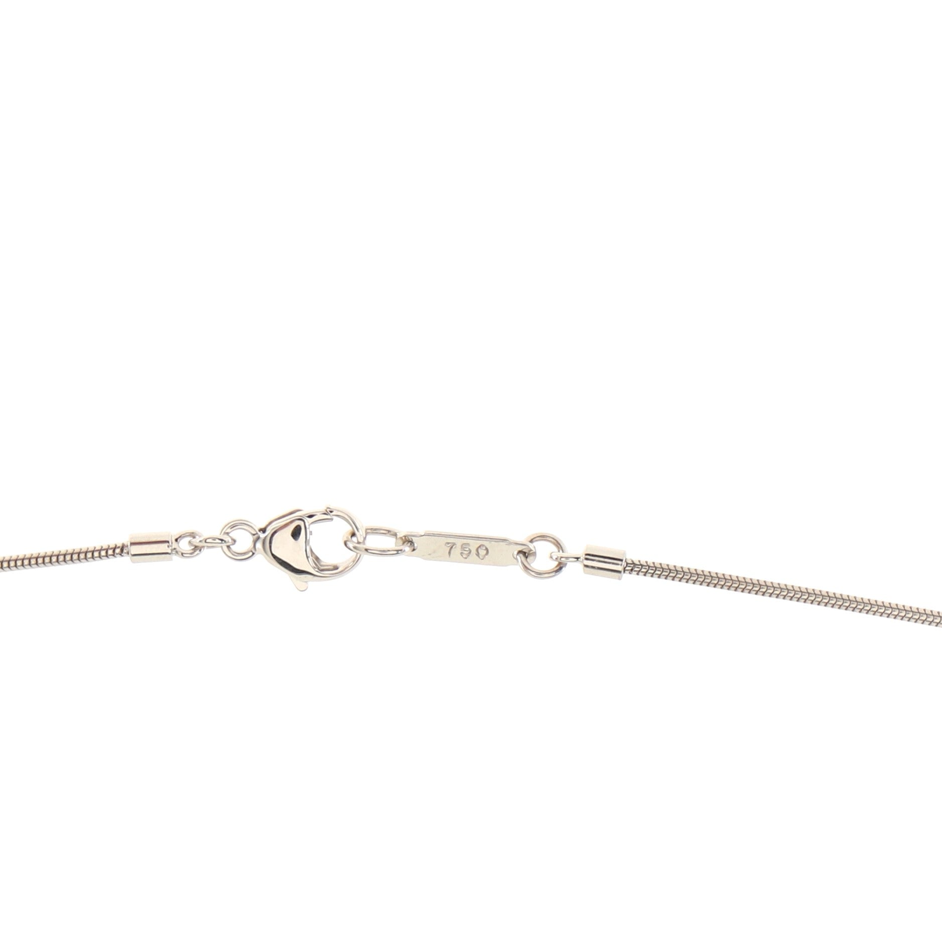 Atlas Bar Pendant Necklace 18K White Gold with Diamonds