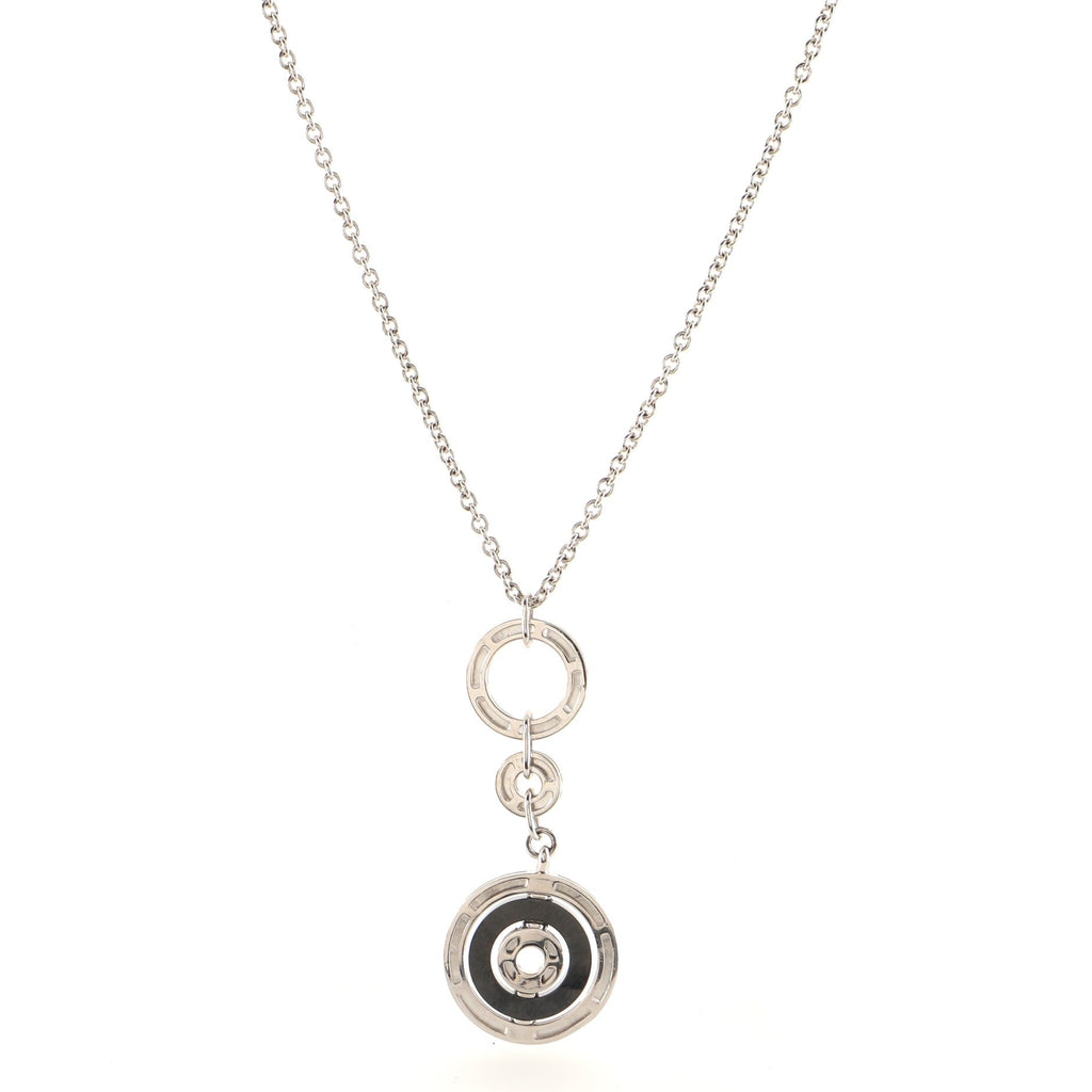 Astrale Cerchi Pendant Necklace 18K White Gold with Ceramic