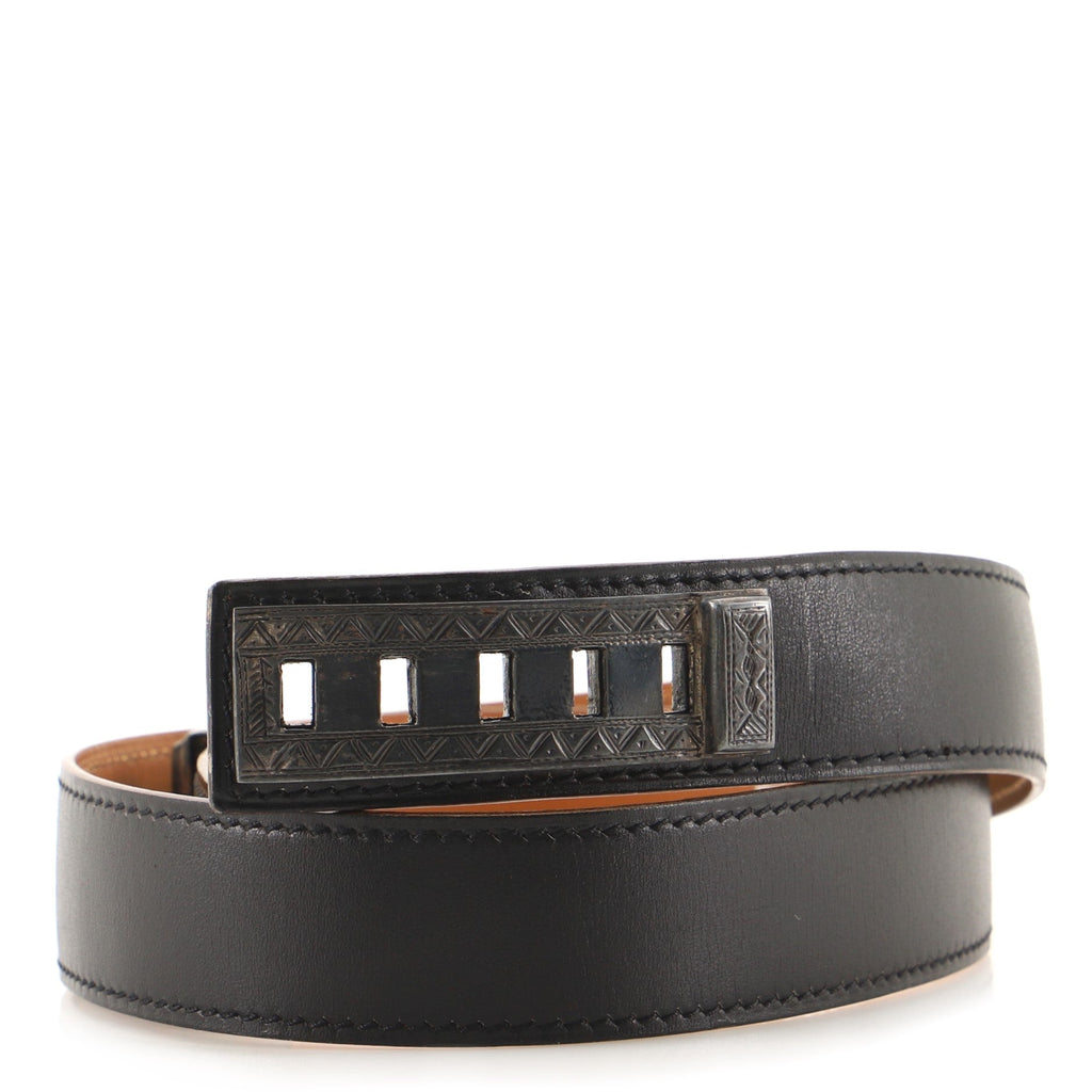 Touareg Tribe Collier de Chien Buckle Reversible Belt Leather Medium 65