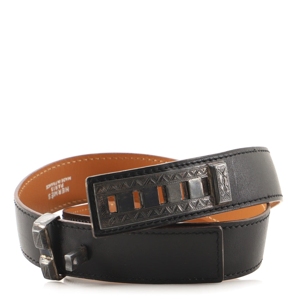 Touareg Tribe Collier de Chien Buckle Reversible Belt Leather Medium 65