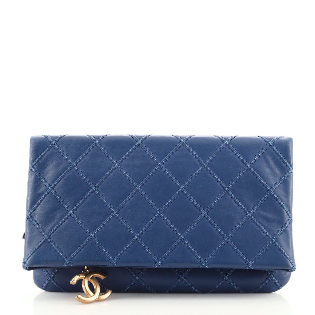 Thin City Clutch Quilted Calfskin Small