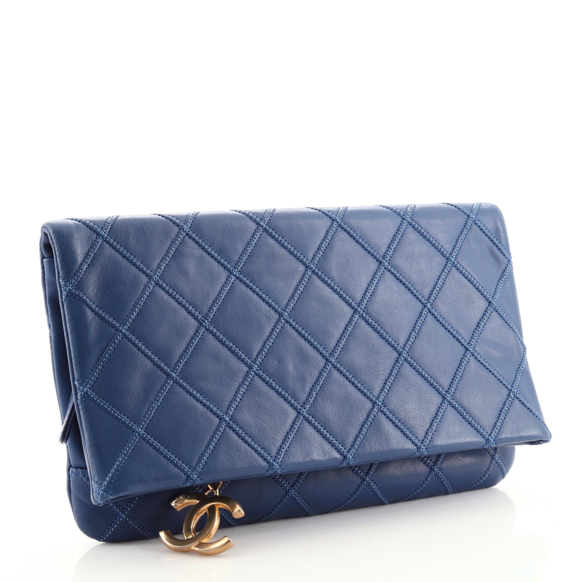 Thin City Clutch Quilted Calfskin Small