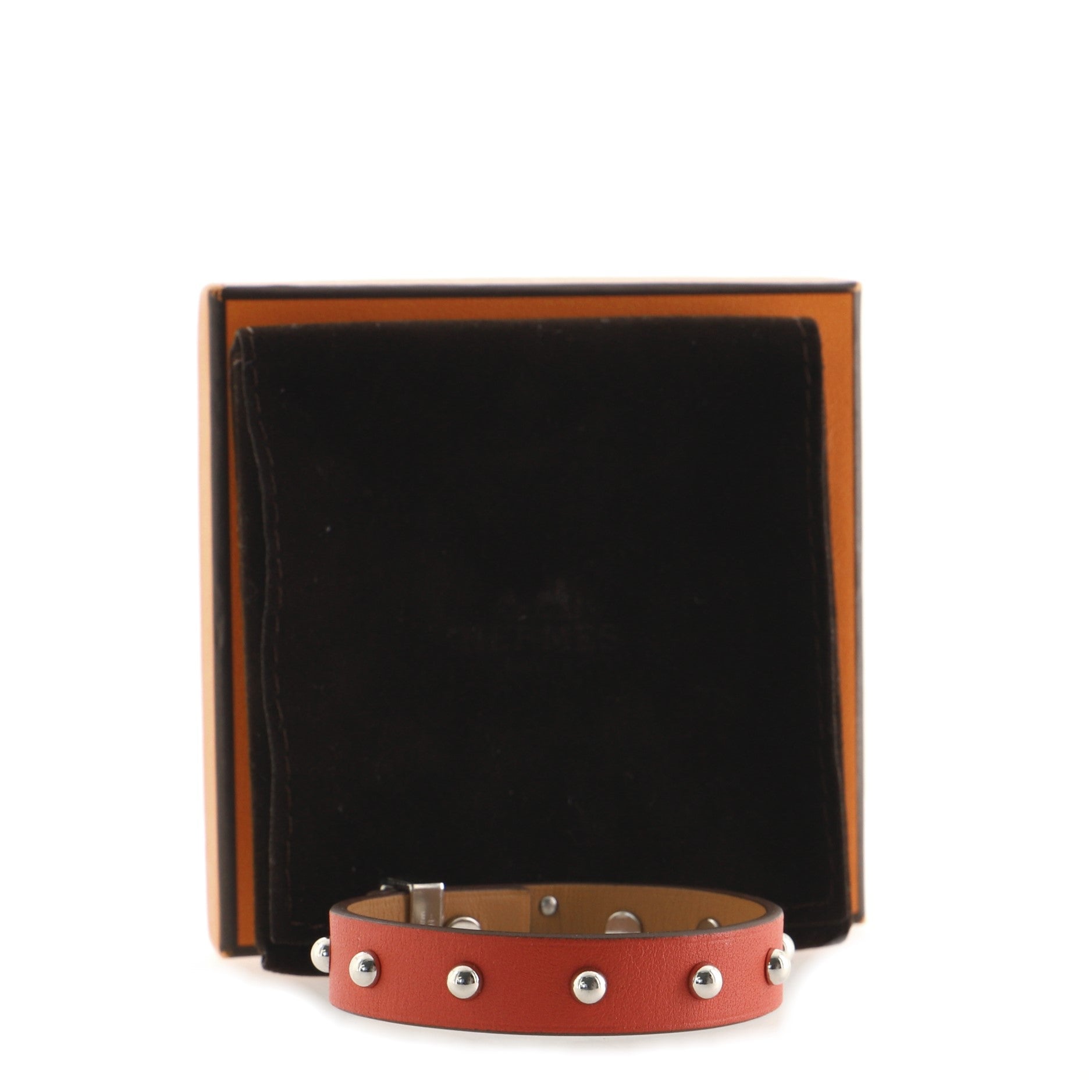 Mini Dog Clous Ronds Bracelet Leather