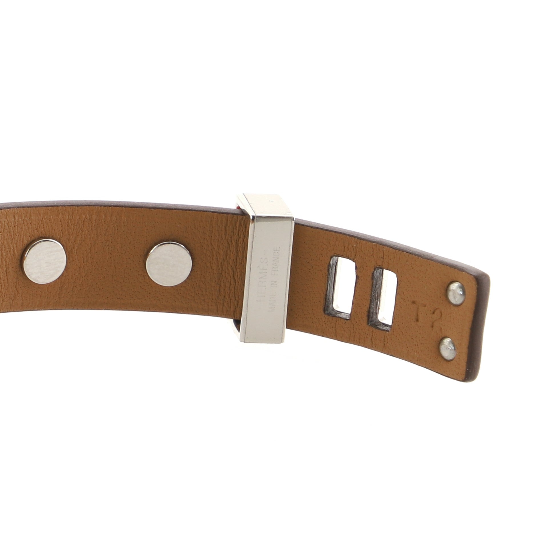 Mini Dog Clous Ronds Bracelet Leather