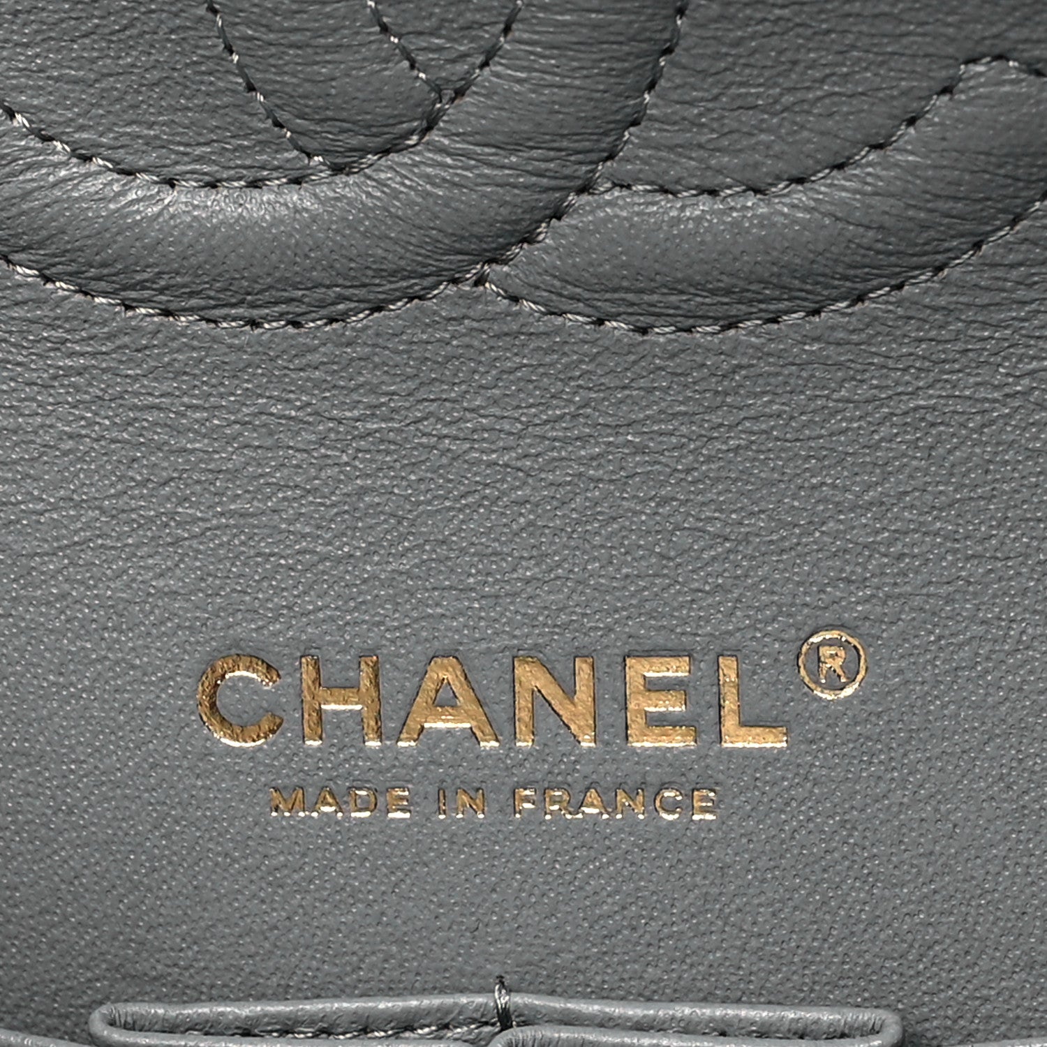 Caviar Quilted Medium Double Flap Grey
