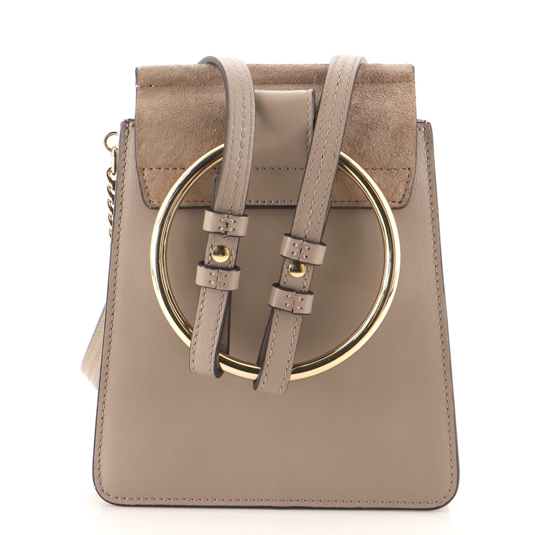 Faye Bracelet Crossbody Bag Leather and Suede Mini
