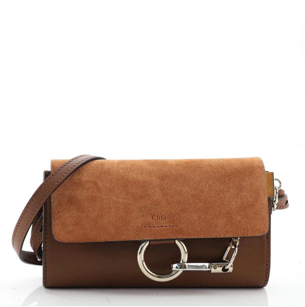 Faye Shoulder Bag Leather and Suede Mini