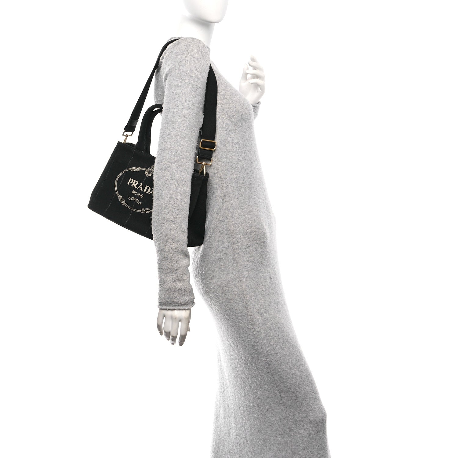 Canapa Small Logo Tote Black Talco