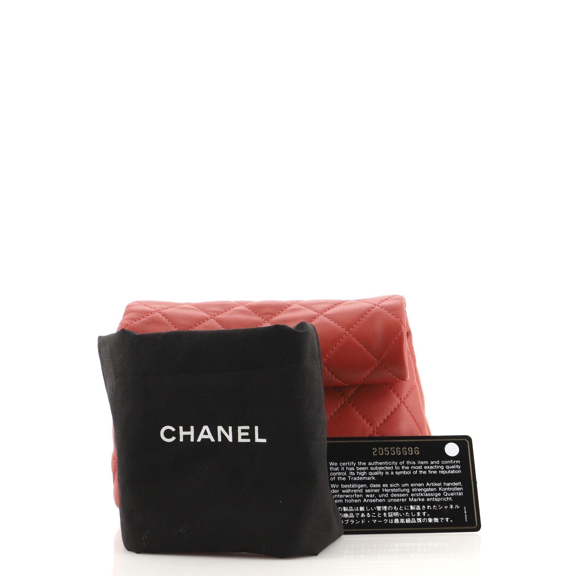 CC Roll Clutch Quilted Lambskin Mini