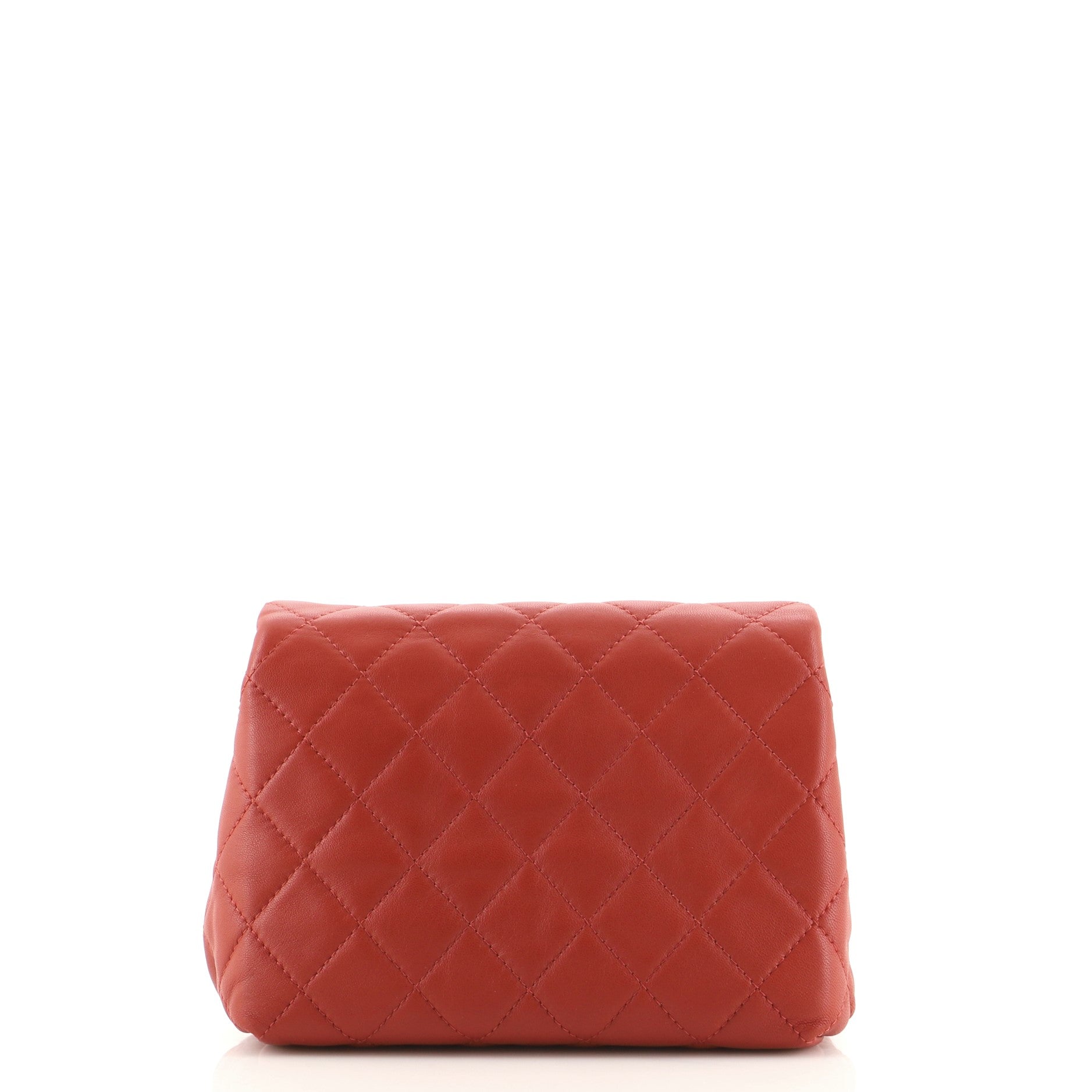 CC Roll Clutch Quilted Lambskin Mini