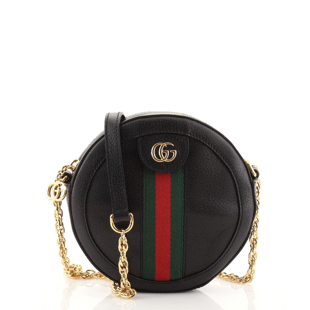 Ophidia Round Shoulder Bag Leather Mini