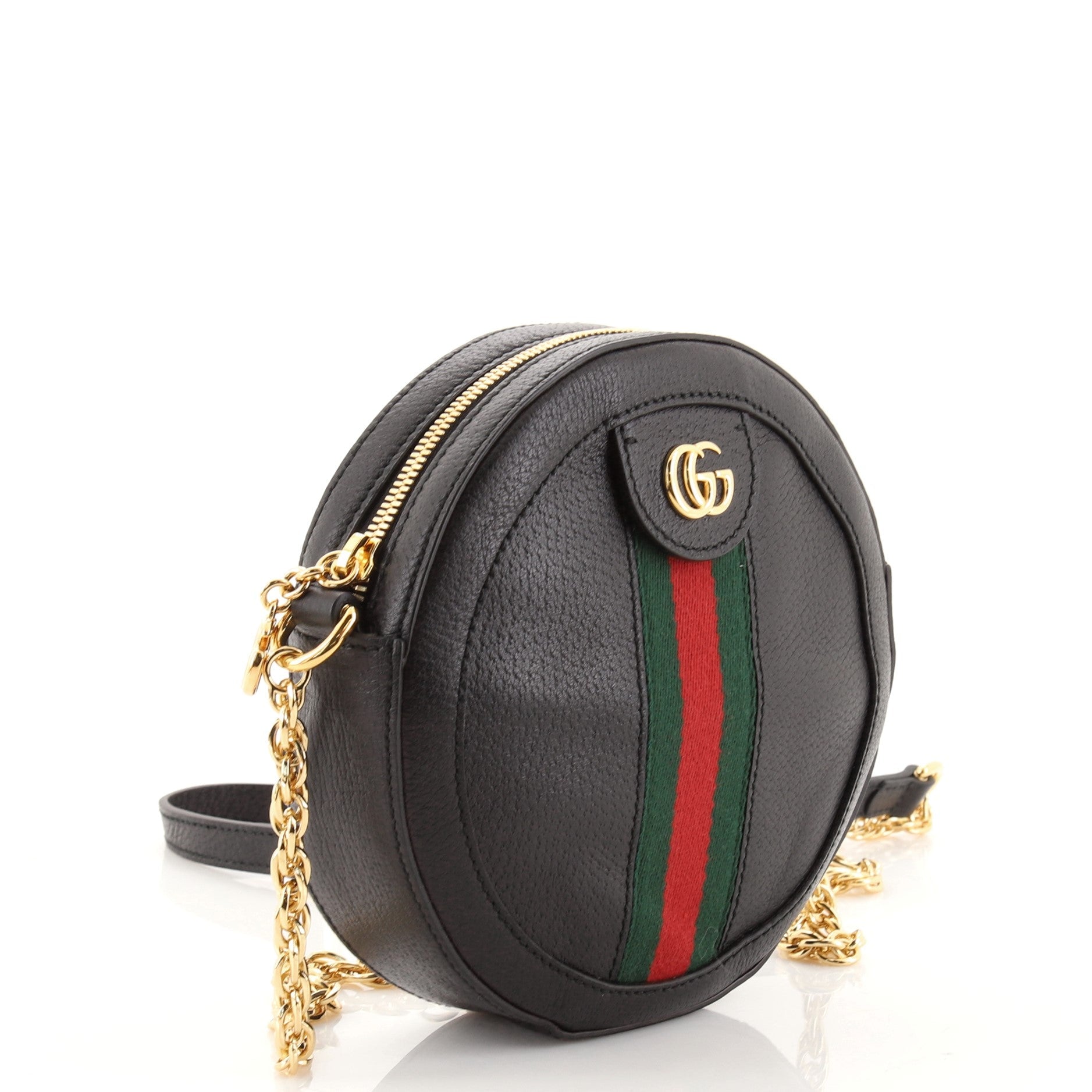 Ophidia Round Shoulder Bag Leather Mini