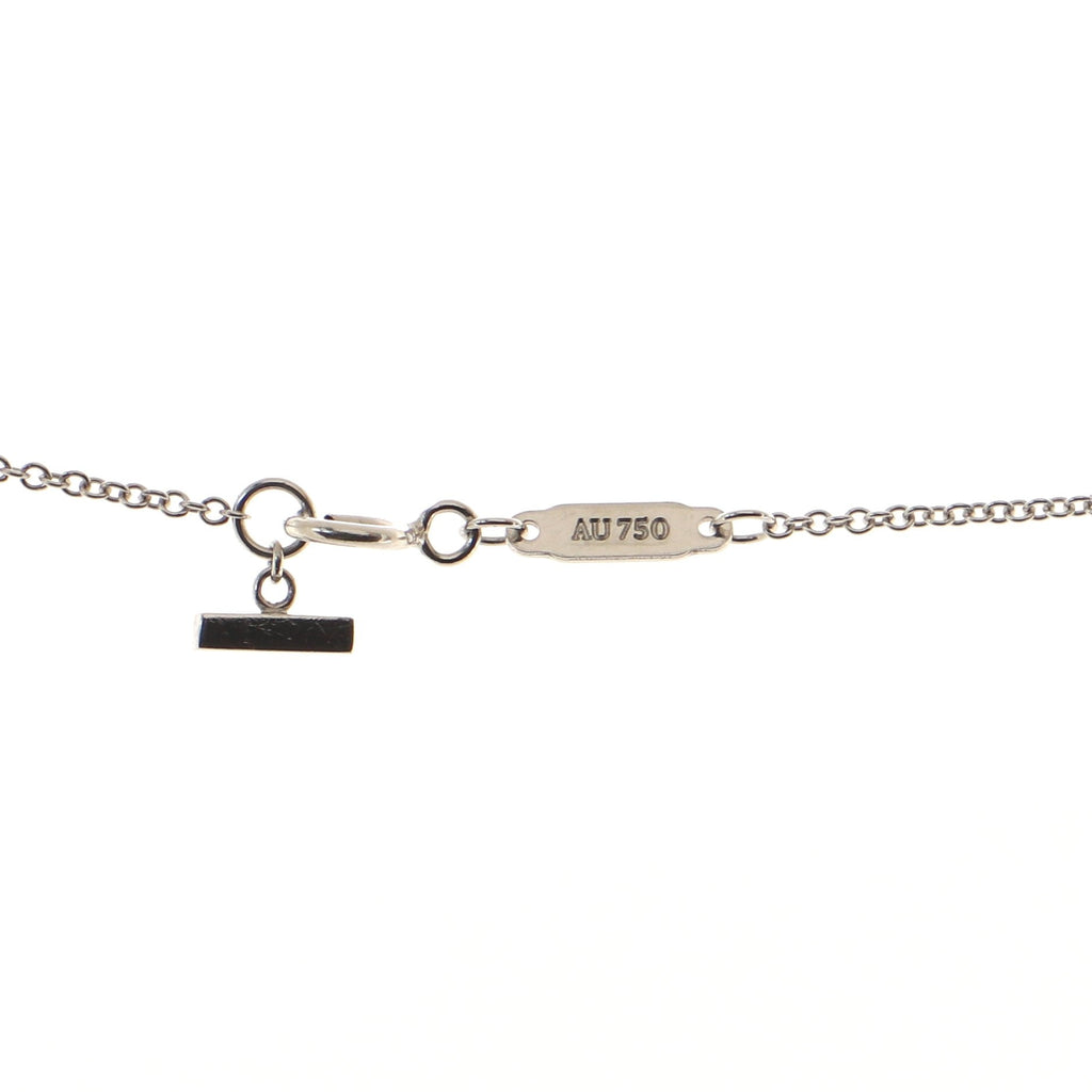 T Smile Pendant Necklace 18K White Gold XL