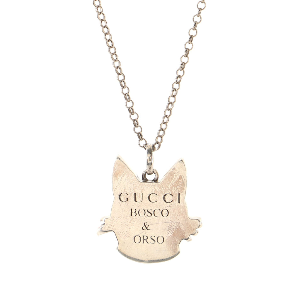 Bosco & Orso Pendant Necklace Sterling Silver and Enamel
