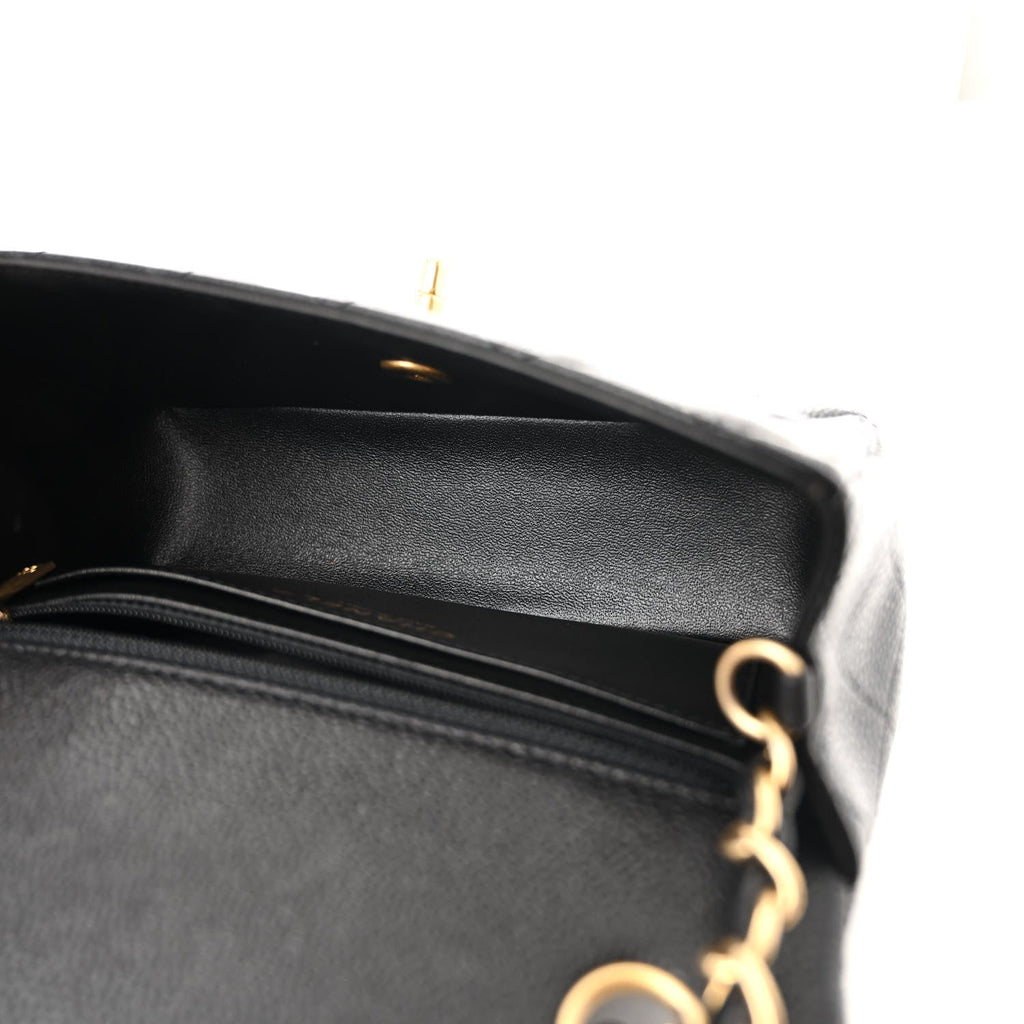 Caviar Quilted Mini Rectangular Flap Black