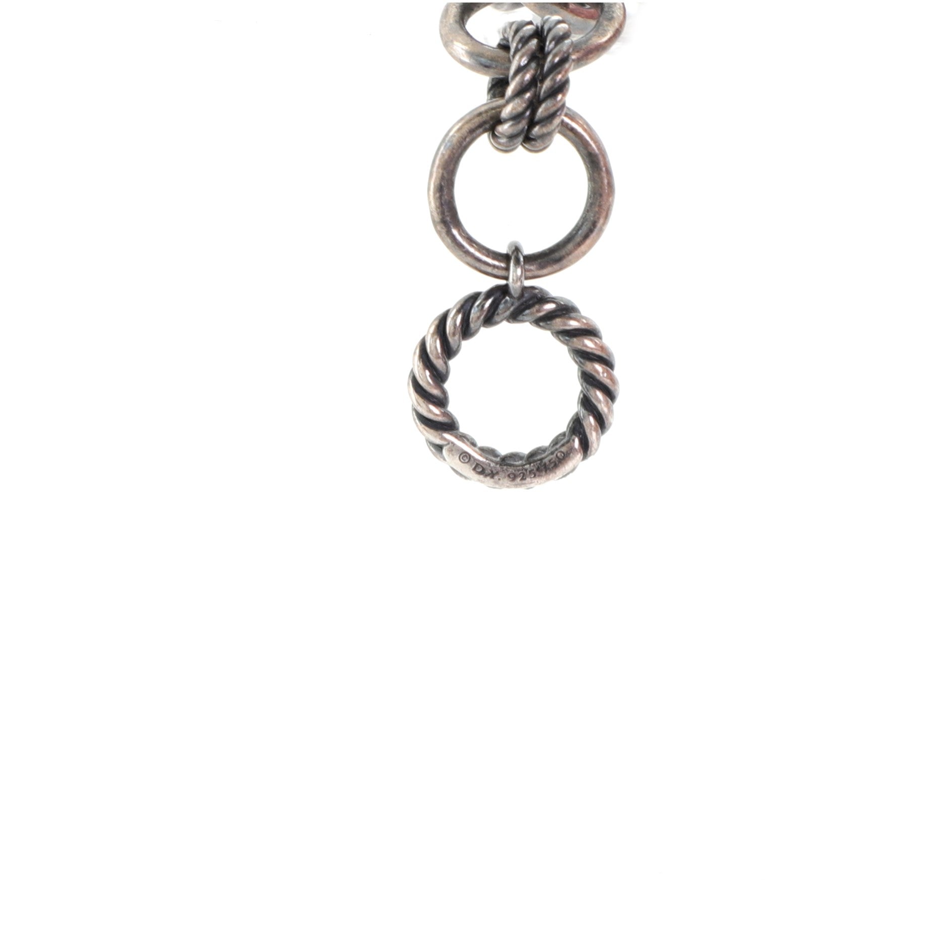 Stax Round Link Necklace Blackened Sterling Silver with 18K Yellow Gold