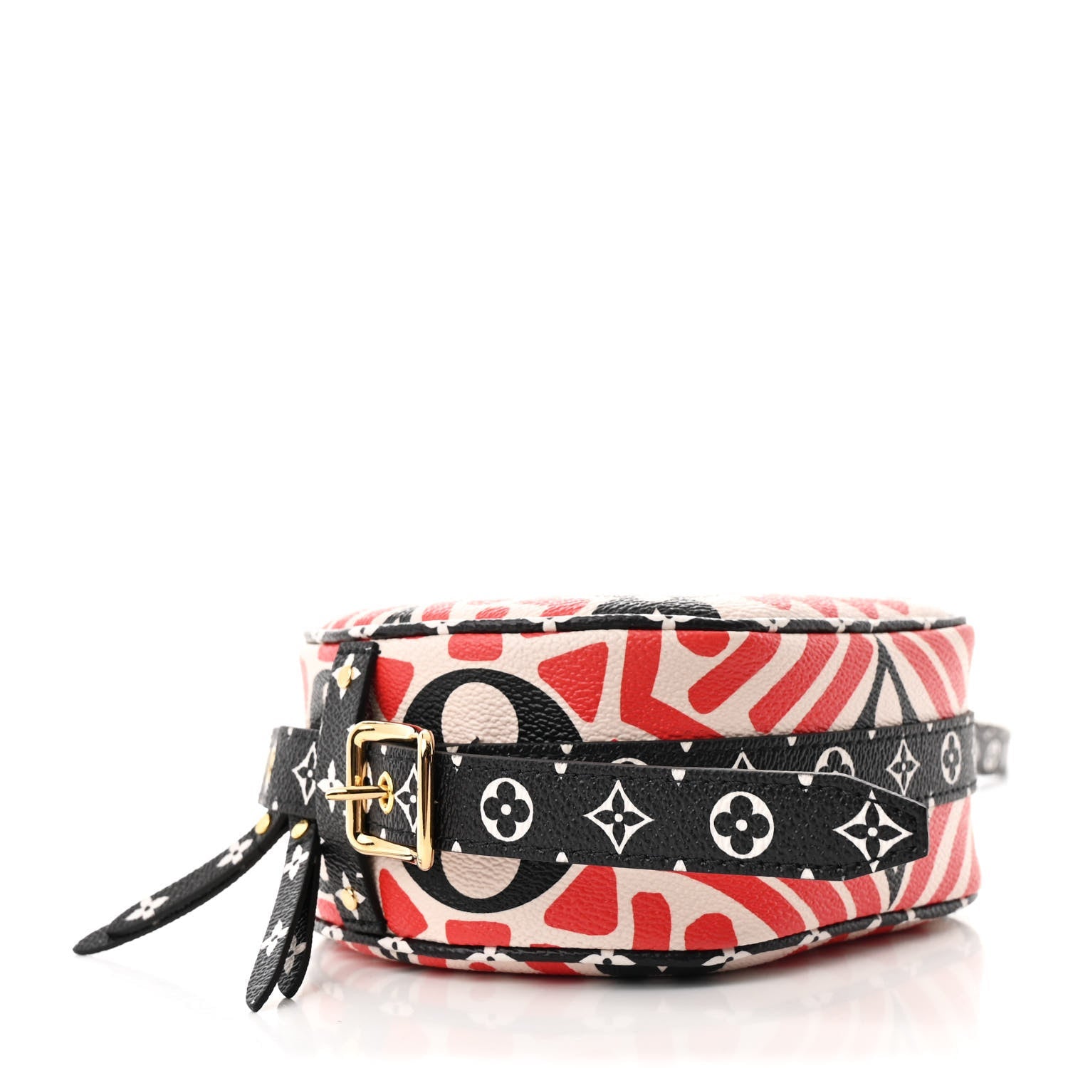 Monogram Giant Crafty Boite Chapeau Souple PM Creme Rouge Black