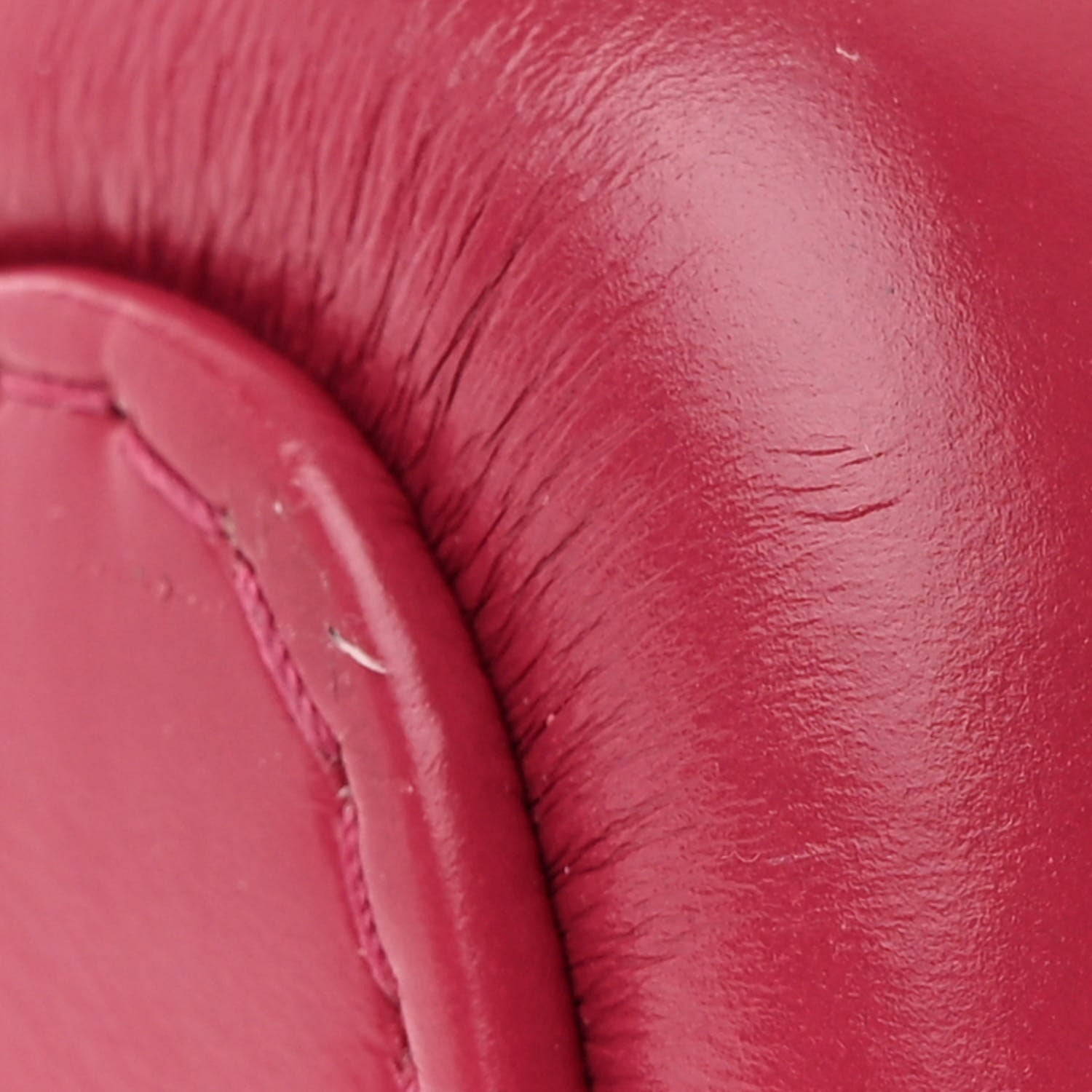 Aged Calfskin Quilted Small Gabrielle Hobo  Dark Pink
