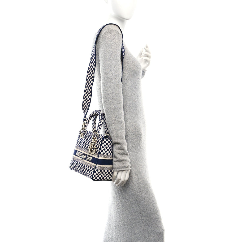Canvas Medium DiorAmour Dots Lady D-Lite Blue