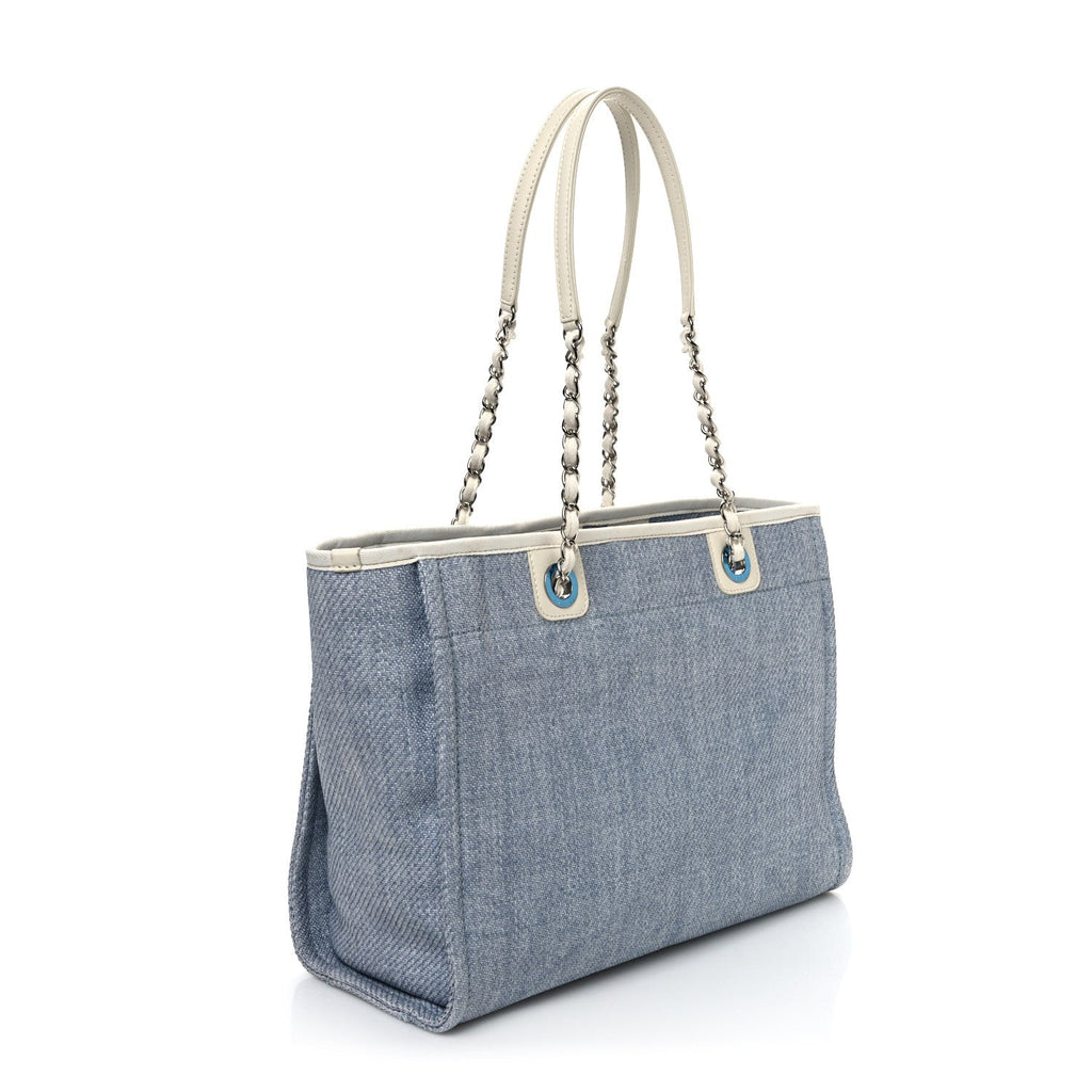 Canvas Small Deauville Tote Denim Blue