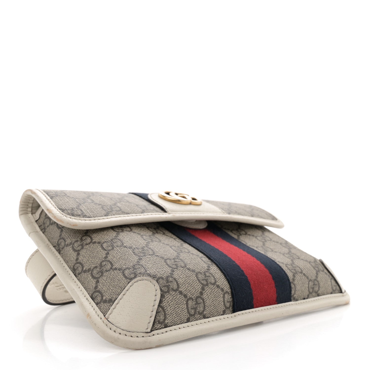 GG Supreme Monogram Web Small Ophidia Belt Bag 90 36 Beige Ebony White