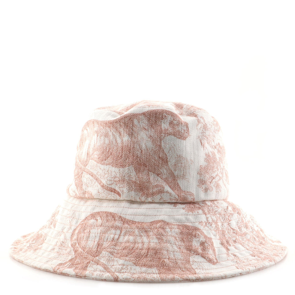 Toile de Jouy Bucket Hat Printed Cotton Medium