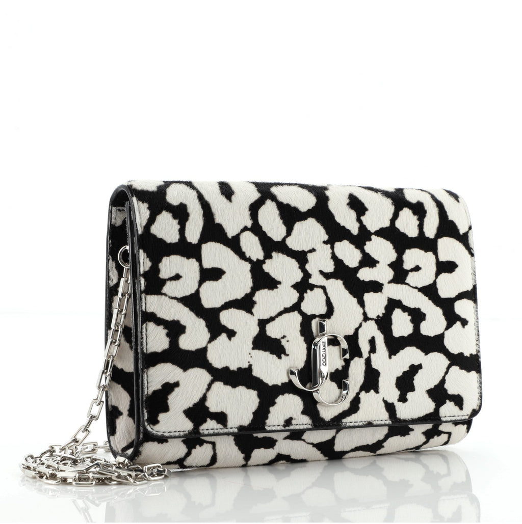 Varenne Chain Clutch Printed Pony Hair