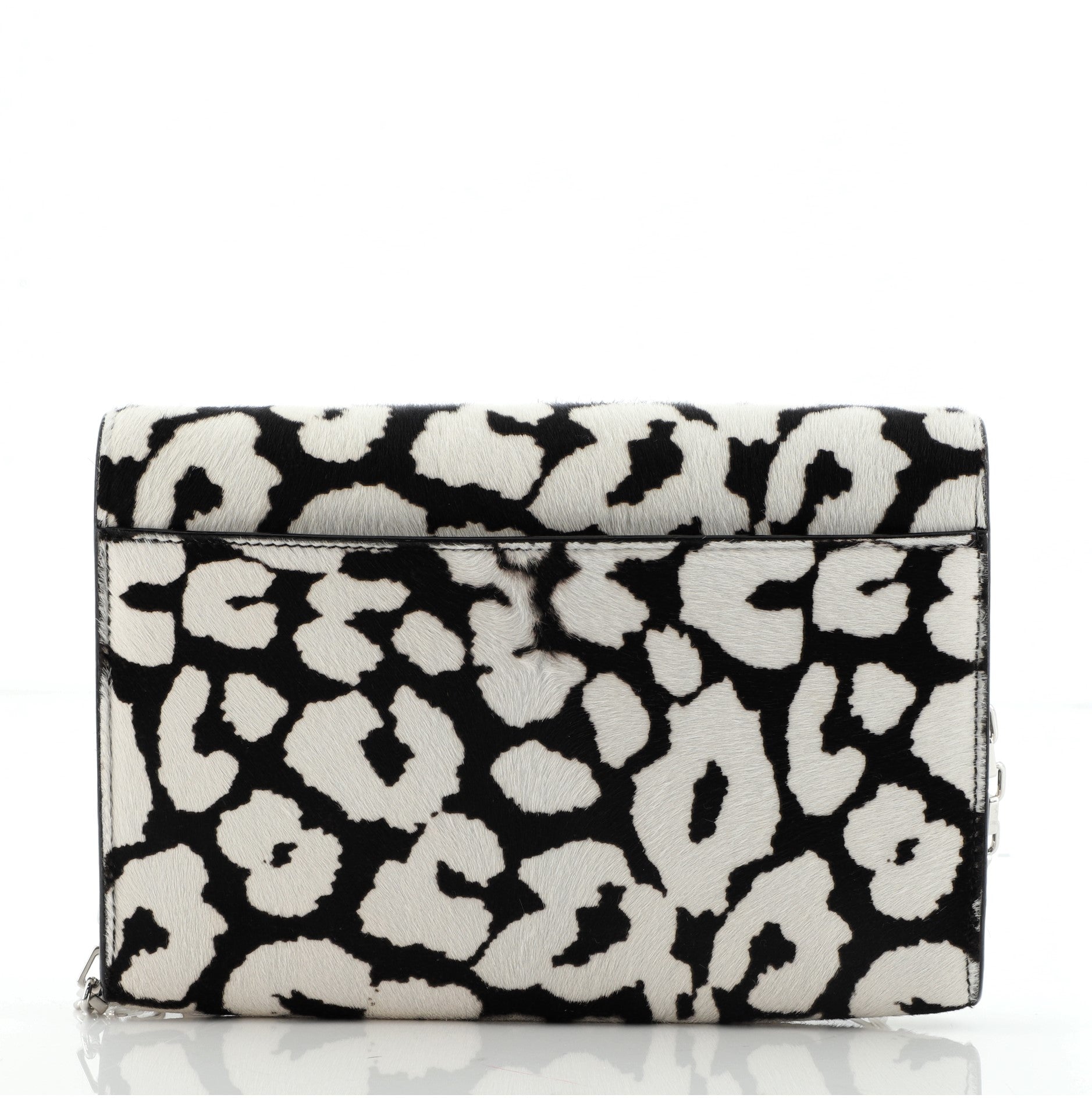 Varenne Chain Clutch Printed Pony Hair