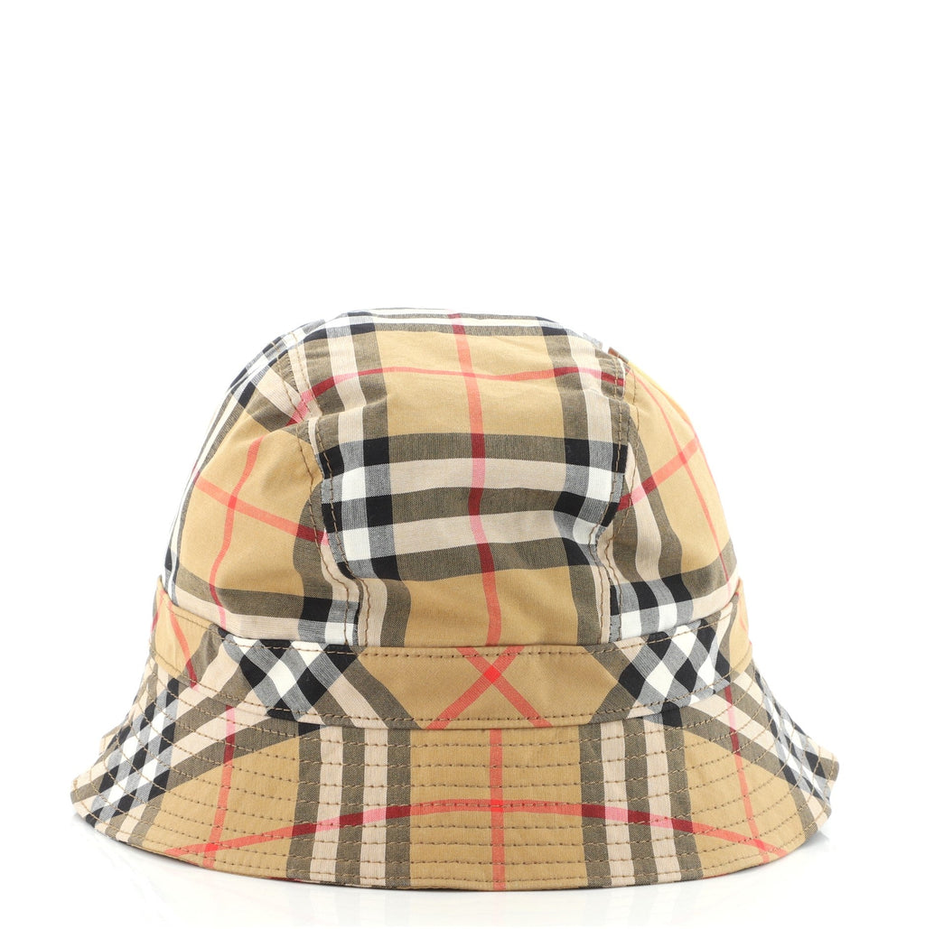 Bucket Hat Vintage Check Canvas Medium
