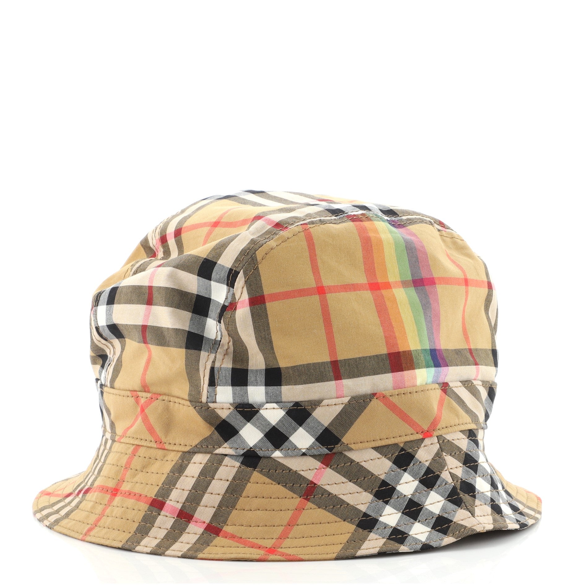 Bucket Hat Vintage Check Canvas Medium
