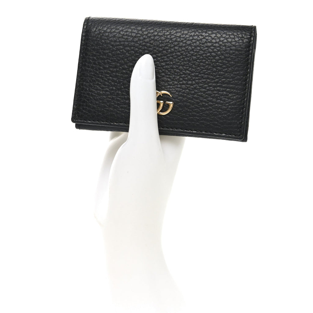 Pebbled Calfskin GG Marmont  Case Black