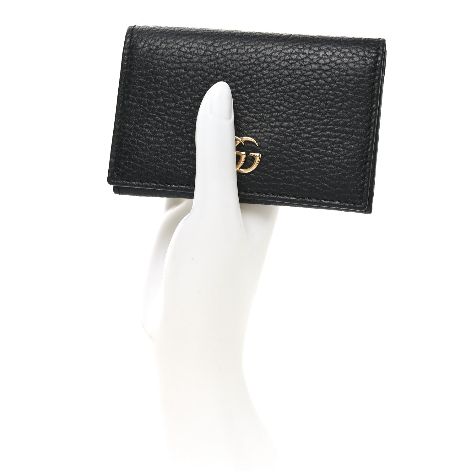 Pebbled Calfskin GG Marmont  Case Black