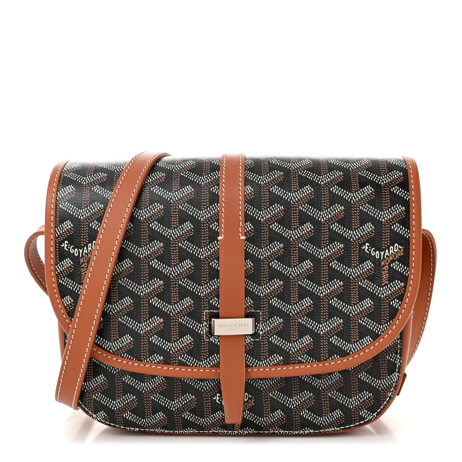Goyardine Belvedere II PM Messenger Bag Black Gold