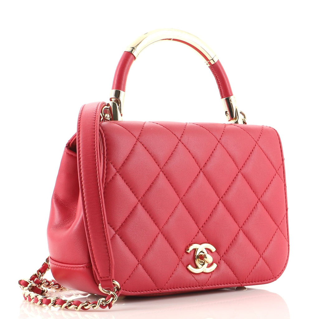 Carry Chic Flap Bag Quilted Lambskin Mini