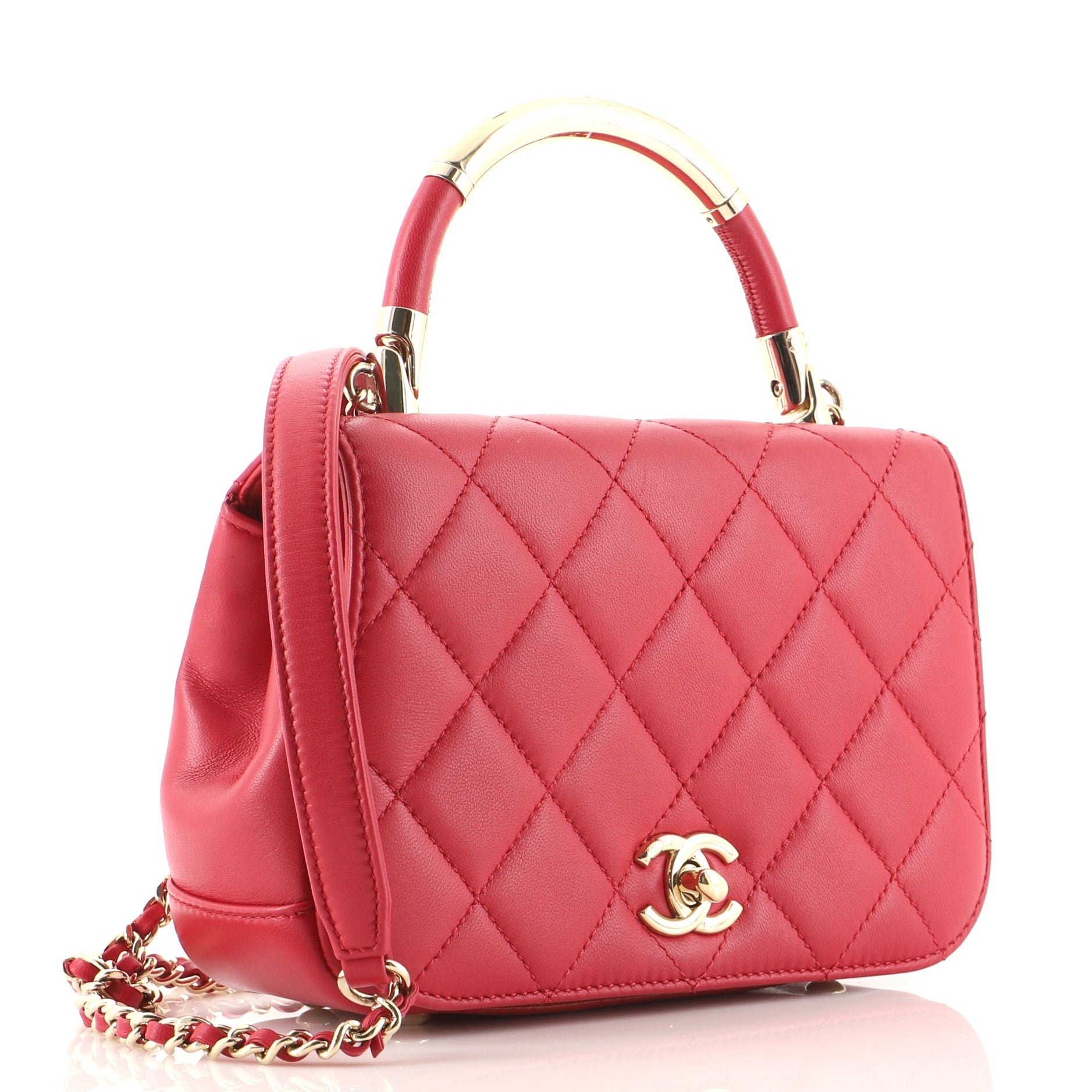Carry Chic Flap Bag Quilted Lambskin Mini