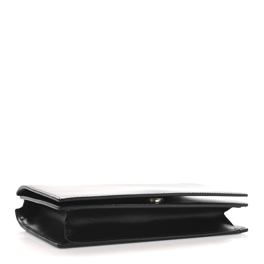 Smooth Calfskin Monogram Crossbody Bag Black