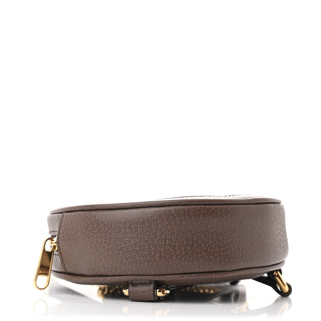 GG Supreme Monogram Web Mini Ophidia Round Backpack Brown