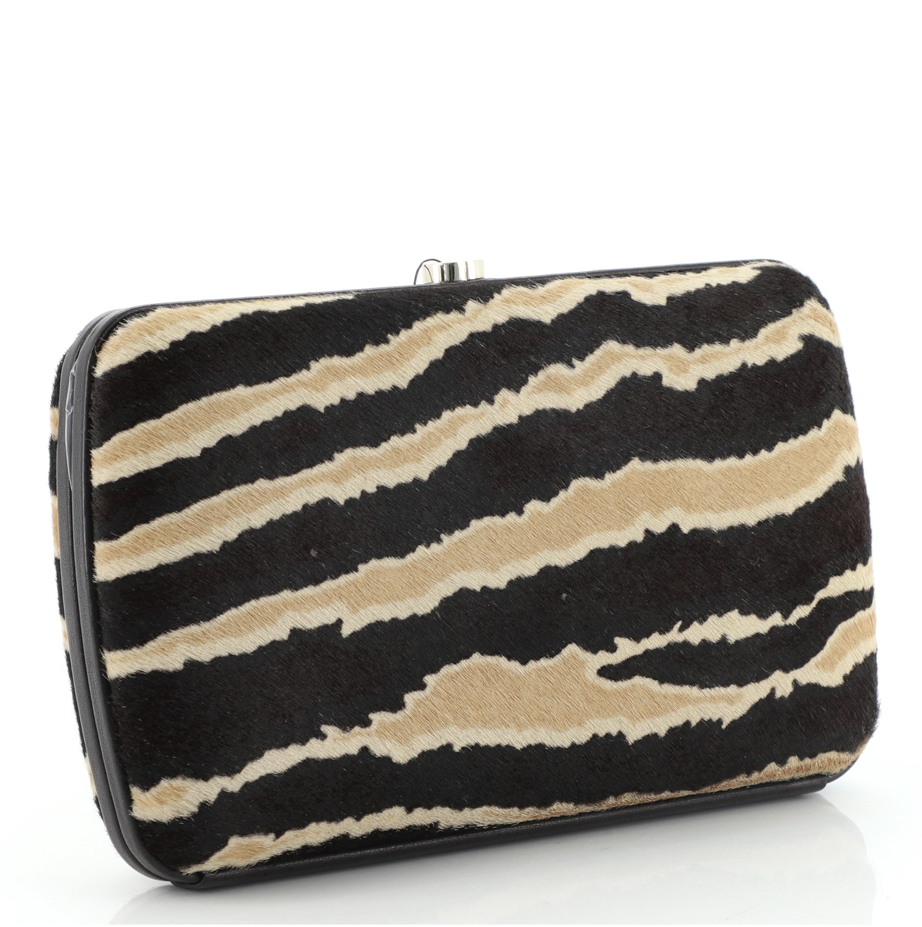 Broadway Box Clutch Printed Pony Hair