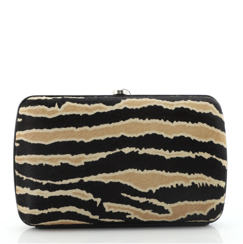 Broadway Box Clutch Printed Pony Hair