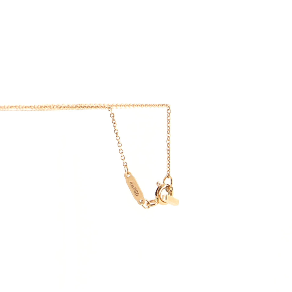 T Smile Pendant Necklace 18K Rose Gold Small