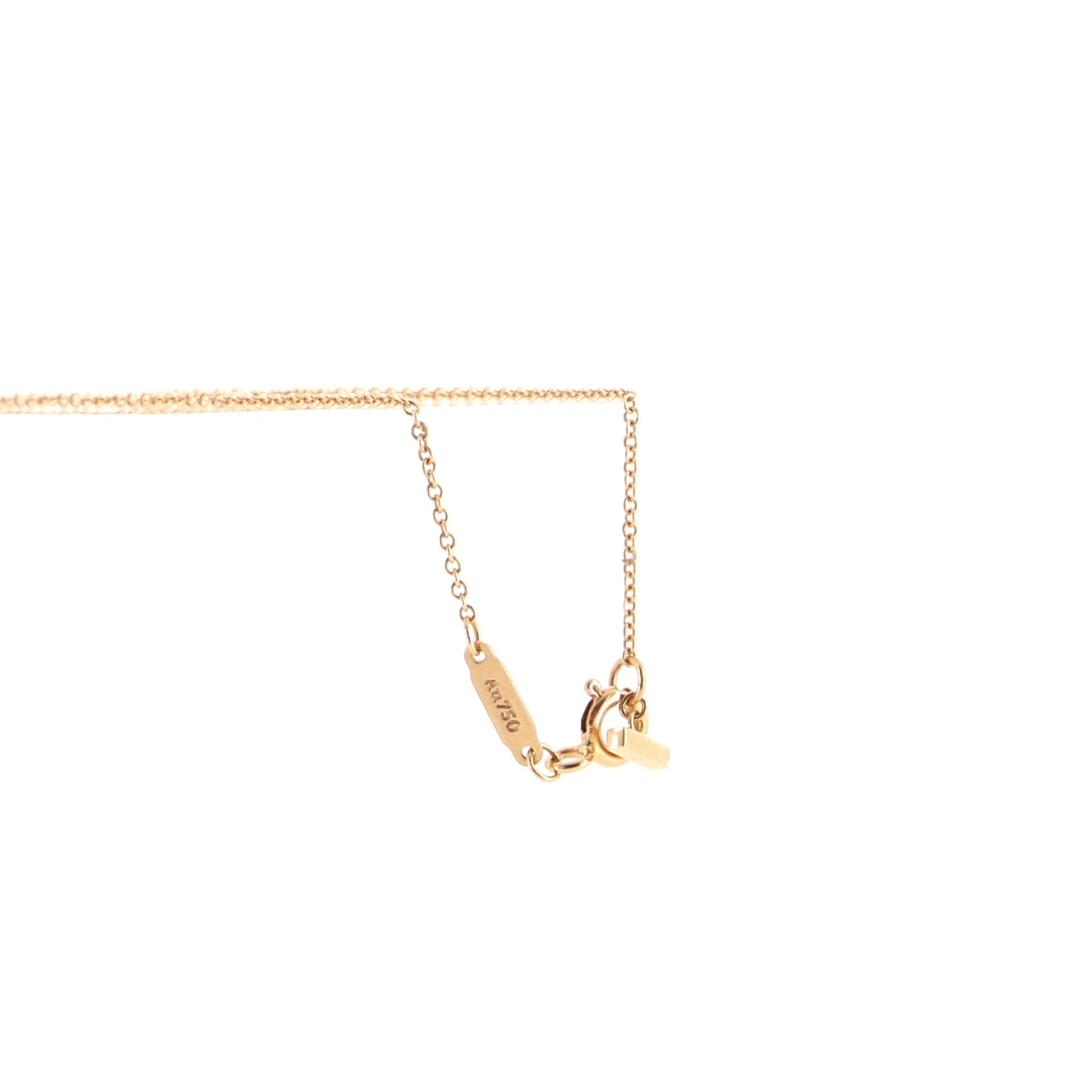 T Smile Pendant Necklace 18K Rose Gold Small