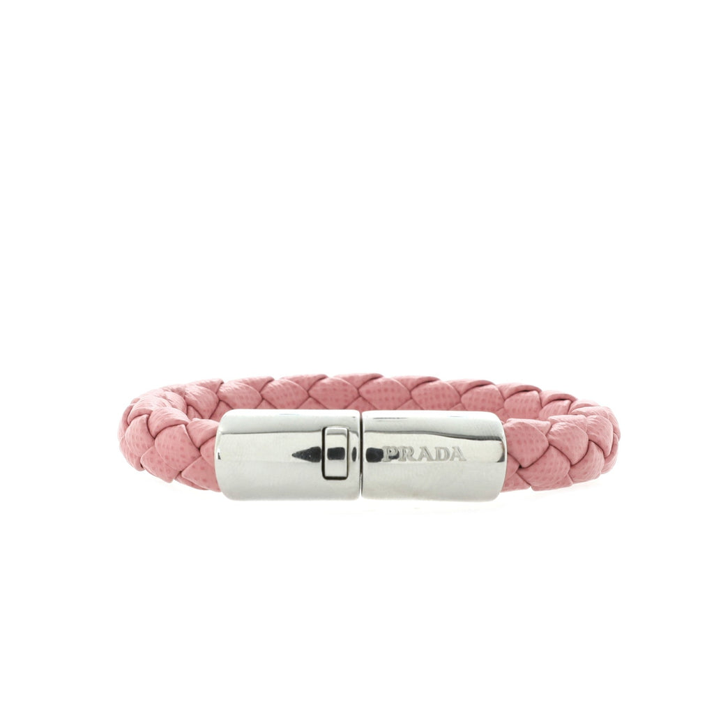 Braided Leather Bracelet Saffiano Leather