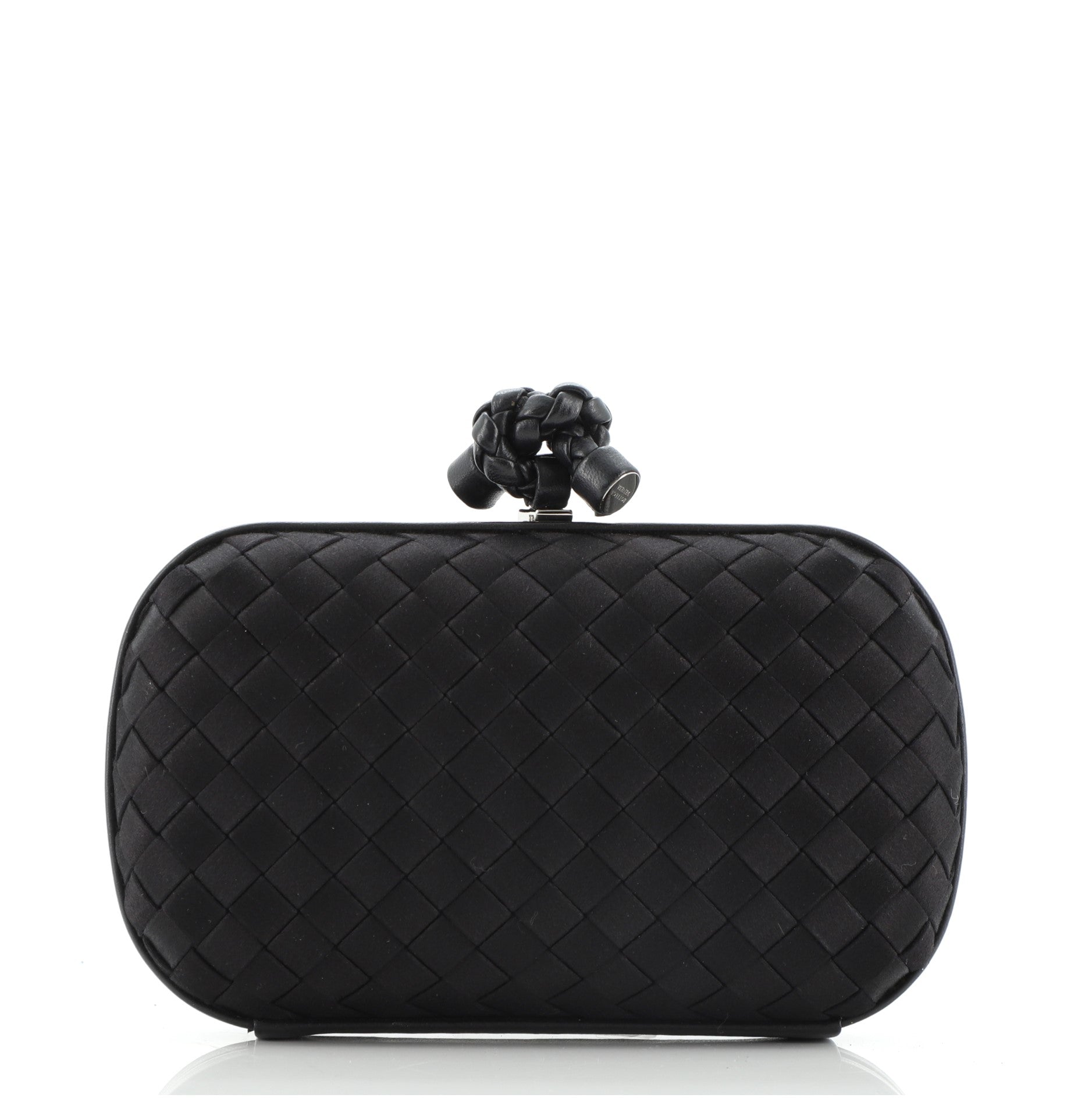 Box Knot Clutch Intrecciato Satin Small