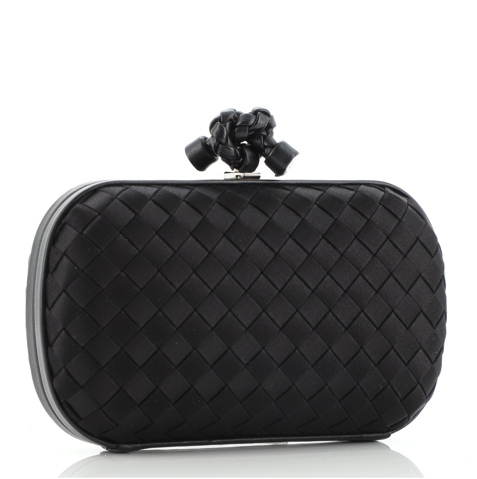Box Knot Clutch Intrecciato Satin Small