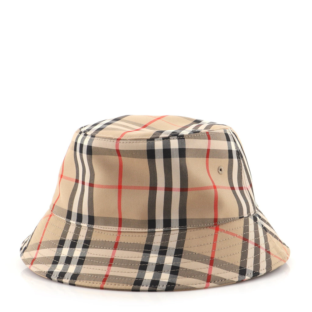 Bucket Hat Vintage Check Canvas