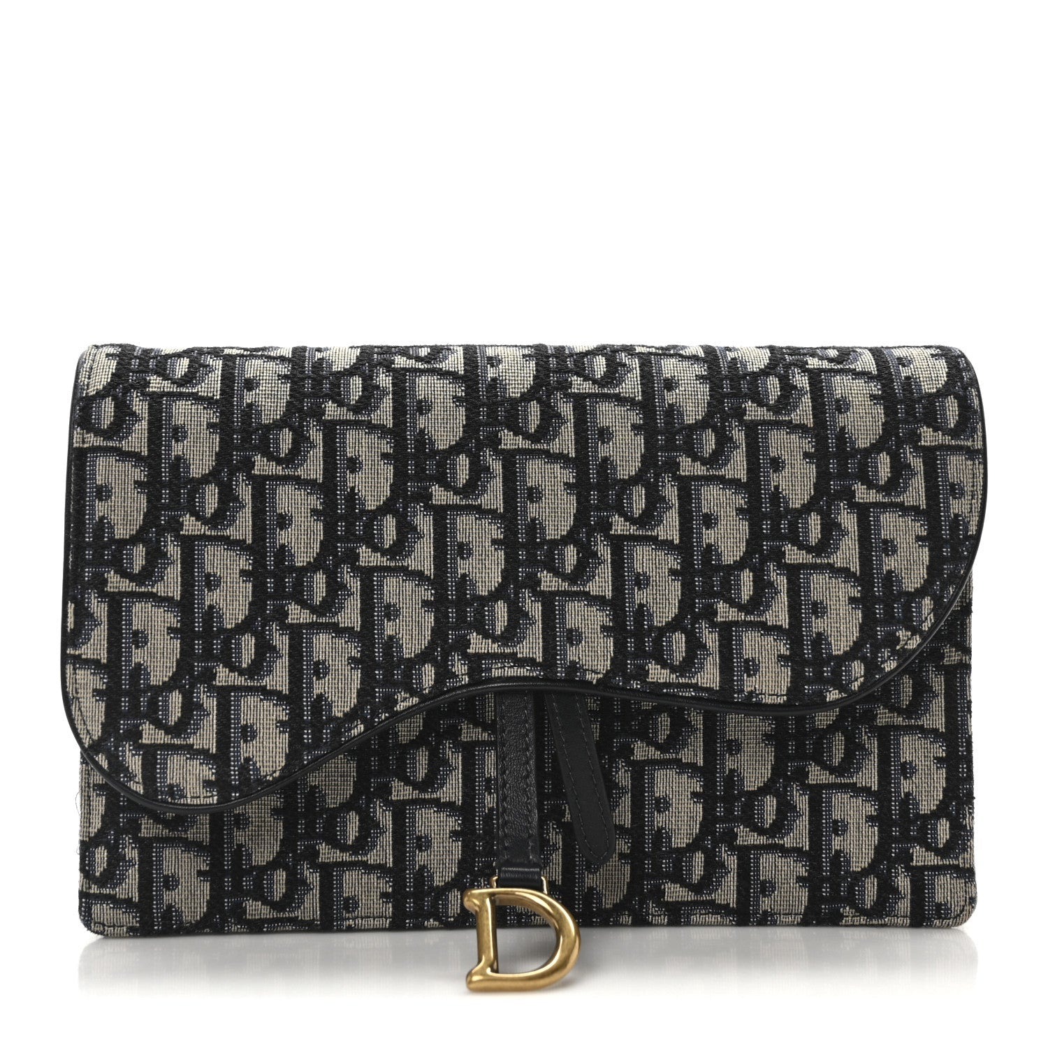 Oblique Saddle Chain Pouch Blue