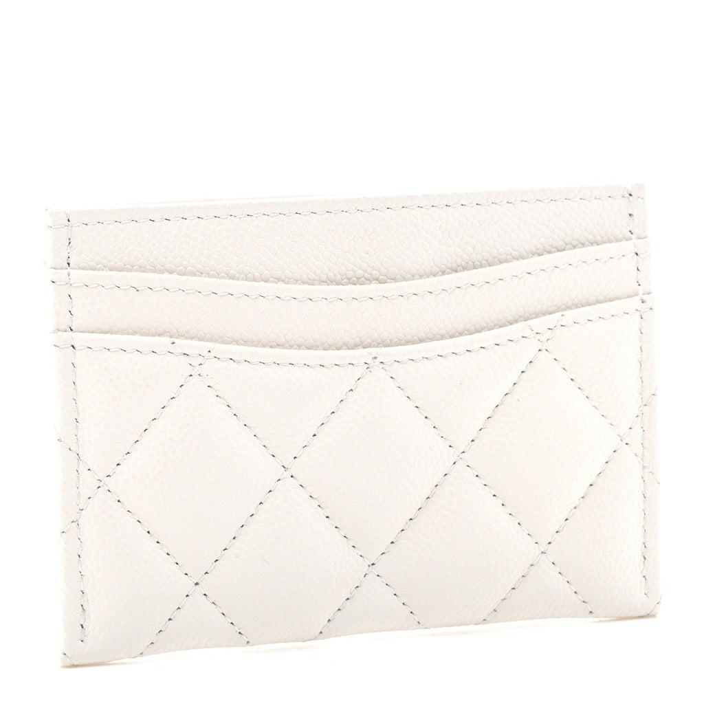 Caviar Quilted  Holder White