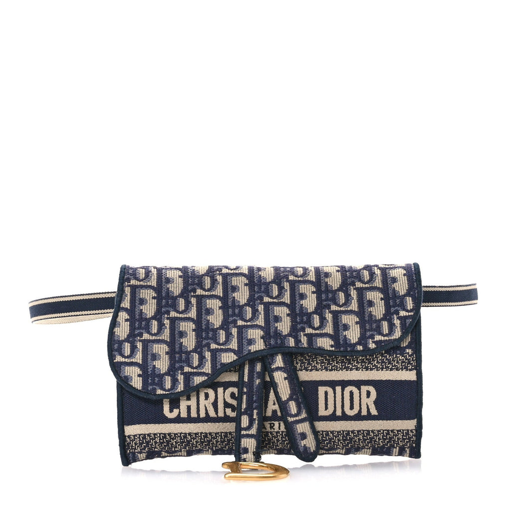 Oblique Slim Saddle Pouch Blue